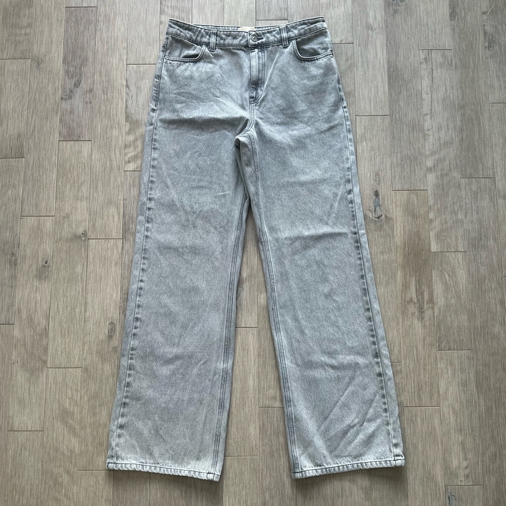 Sezane Gray Wide Leg‎ Trousers- Denim Size 40 - Picture 2 of 11